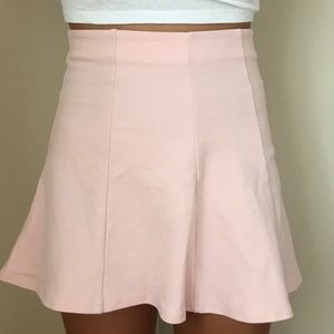 Pastel pink forever 21 skater skirt.